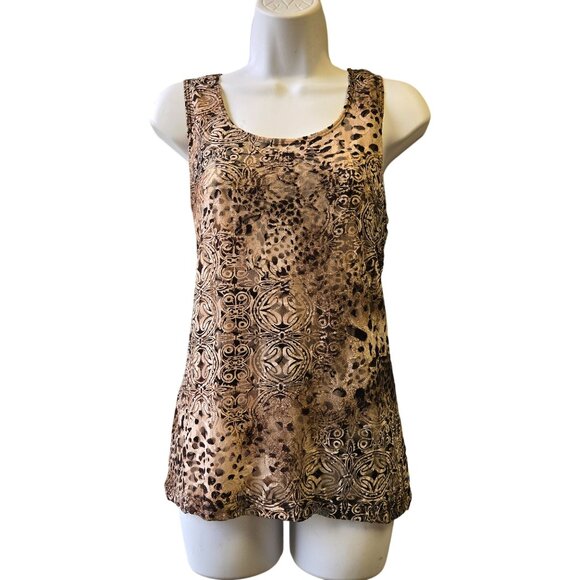 No Brand Detected Tops - Forest Fairy Grunge Y2K Lace Animal Print Sleeveless Top  Boho-Chic Design Light